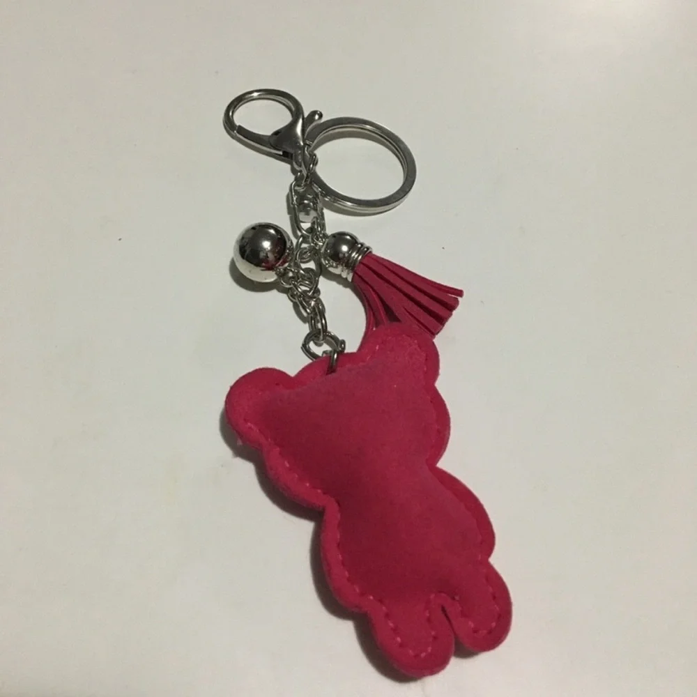 Red Rhinestone Bear Keychain - Picture 2 of 2